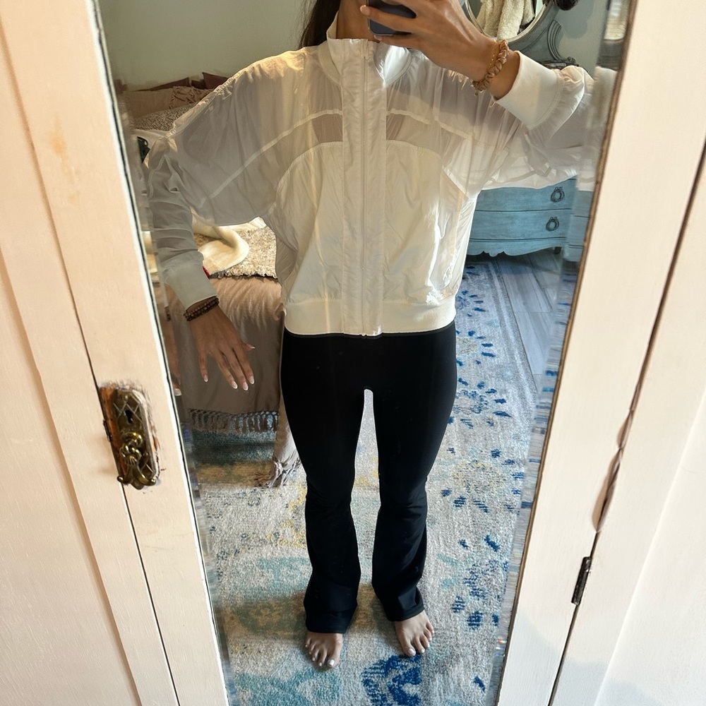 Lululemon Sheer Windbreaker Zip-up White